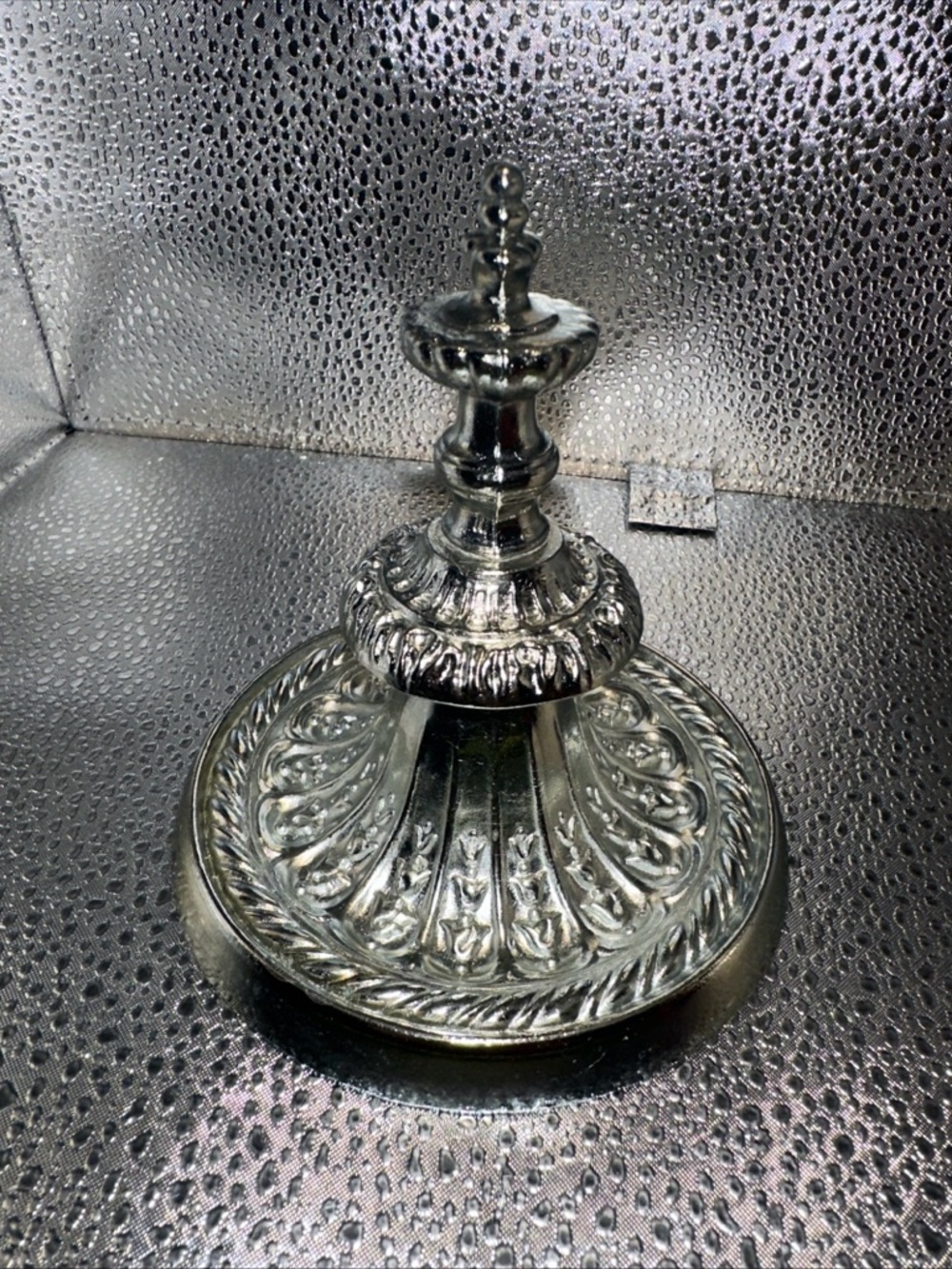 Princess house Ornate Decorative Metal Ring Holder - Silver Tone